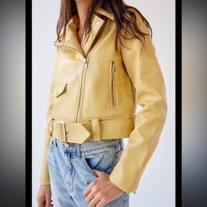 Urban Outfitters Celeste Faux Leather Moto Jacket Small NWOT